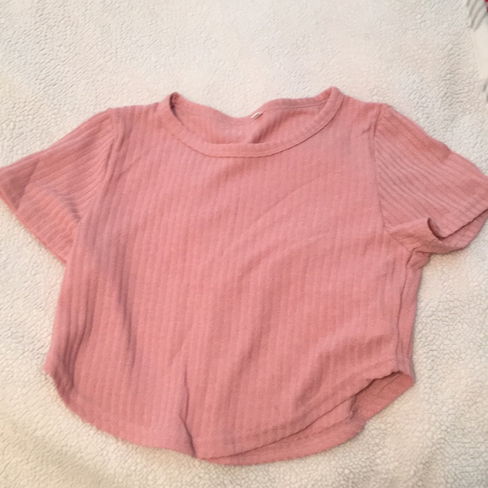 NWOT Pink crop top